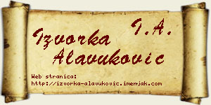 Izvorka Alavuković vizit kartica